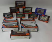 A collection of First Editions diecast bus and coaches, scale 1/76 models, boxed (12).