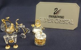 Swarovski Crystal Glass Crystal Memories Collection comprising Tricycle, Carousel, Doll, Penny