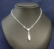 A Swarovski Necklace silver chain with Crystal and Silver pendant.