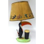 A Carlton Ware Toucan Guinness Table Lamp and Shade.