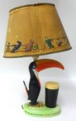 A Carlton Ware Toucan Guinness Table Lamp and Shade.