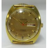 Bulova, a Gents 1970's day date auto wrist watch.