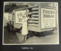 An interesting collection of original 1940's photographs relating to the Price Bread Company, also a