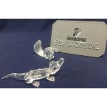 Swarovski Crystal Glass Crocodile and Aardvark.