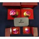 Swarovski Crystal Glass. Collection of Four Crystal Paperweights of different sizes, with