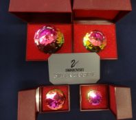 Swarovski Crystal Glass. Collection of Four Crystal Paperweights of different sizes, with