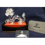 Swarovski Crystal Glass Annual Edition 1997 Fabulous Creatures, The Dragon, Certificate, Plaque