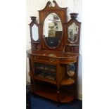 An Edwardian mahogany and inlaid marquetry parlour cabinet.