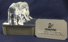 Swarovski Crystal Glass Annual Edition 1993 Inspiration Africa, The Elephant (slight damage), Stand