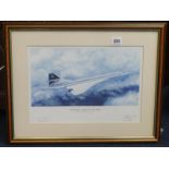 Antony Hansard a signed print Concorde print and David Kearney Cunard signed limited edition