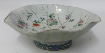 A Chinese footed bowl 19th century, 22cm diameter