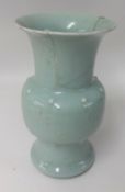 A Chinese Celadon Vase 18th or 19th century, 31cm height