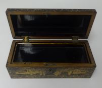 Two Chinese lacquer boxes 19th and 20th century, largest 30cm width
