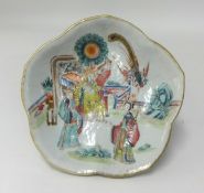 A Chinese footed dish 19th century