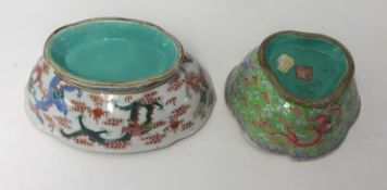 Two Chinese footed bowls late 19th century