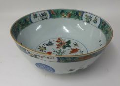 A large Chinese ‘Famille Verte’ bowl early 18th century, 34.5cm width