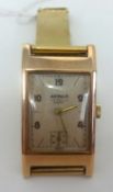 A gents 9ct gold Benson Audax wrist watch