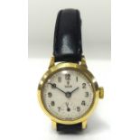 Tudor Rolex, a Ladies traditional wristwatch with 9ct gold case, the dial marked 'Tudor' with sub