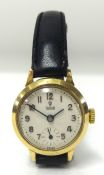 Tudor Rolex, a Ladies traditional wristwatch with 9ct gold case, the dial marked 'Tudor' with sub