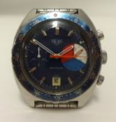 Heuer, a Gents stainless steel, Skipper, wristwatch, some papers,