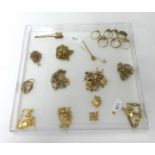 A collection of 9ct gold jewellery, approx 78gms.