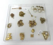 A collection of 9ct gold jewellery, approx 78gms.