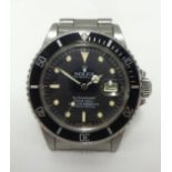 Rolex, a rare Gents stainless steel Submariner wristwatch, Oyster Date, 1000ft.