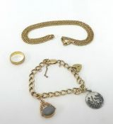 A mixed collection of 9ct gold jewellery, approx 31gms.