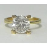 An 18ct diamond solitaire ring, with a Tiffany setting, approx 2.20 carats, finger size O.