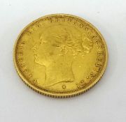 A Victoria full sovereign, 1887, young head, Sydney Mint.