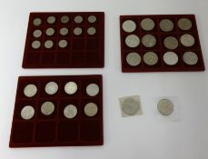 A collection of various silver and other crowns including 1951, commemorative etc, also some