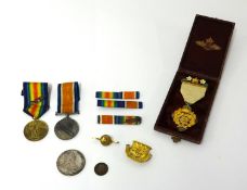 A Victorian 1886 Special Service medal, Great War medals to Miss V.A.D.Stickland also a military