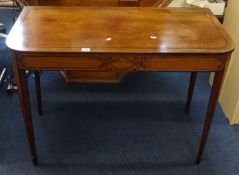 A 19th century mahogany 'D' end table.