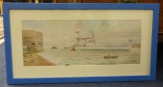 Various paintings and prints including 'replica in the style of Alfred Wallis a mixed media ship