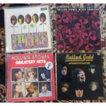 Collection of vinyl records (albums) by The Rolling Stones including 'Ruby Tuesday', 'From the