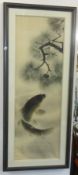 Large Chinese Print on silk, fish.