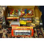 Various group of toys including Lesney, Matchbox, early Corgi Classics, racing cars and some bus