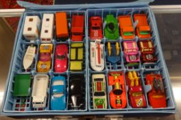 Matchbox collectors case including 48 Lesney Matchbox models