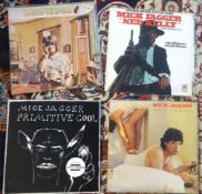 Collection of vinyl records(albums) including Mick Jagger 'She's the boss', Ronnie Wood 'Now look'