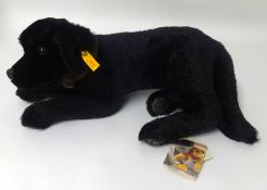Steiff black Labrador dog, code 078736.