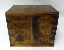 A Japanese parquetry table cabinet.