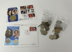 Various coins, 1970's commemorative crowns, 1951 Festival of Britain crown, boxed, also First Day