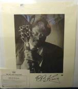 B.B.King, 'King of the Blues' limited edition signed print with certificate, unframed,