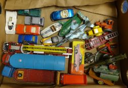 23 play worn Corgi, Dinky Toys and others.