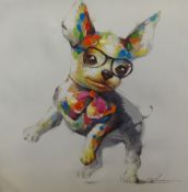 Oil on canvas of Chihuahua