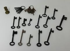 An interesting collection of antique keys.