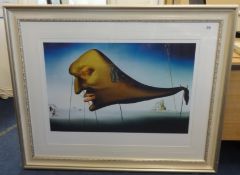 Salvador Dali, 'Sleep' a modern reproduction 'Guttelette' print with certificate.
