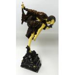 A reproduction Art Deco figure of Chiparus style