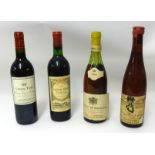 Bottle of Ice Wine Vogelsang, Chateau Tassin 1999, 1965 Chateau Meursault, 1974 Chateau Gazin (