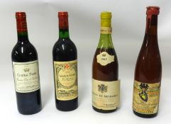 Bottle of Ice Wine Vogelsang, Chateau Tassin 1999, 1965 Chateau Meursault, 1974 Chateau Gazin (